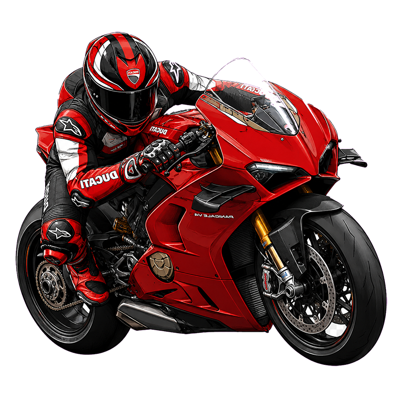 Moto sport czerwony 2